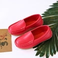 thumbnail image 4 of YOUSNH Tout-Petits Petits Garçons Filles Mocassins Souples à Enfiler Chaussures Plates Habillées Chaussures Bateau Chaussures Décontractées Chaussures Garçons Rouge 8, 4 of 6
