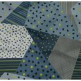 thumbnail image 4 of oneOone Cotton Poplin Twill Midnight Blue Fabric Triangle Geometric Craft Projects Decor Fabric Printed By The Yard 56 Inch Wide, 4 of 4