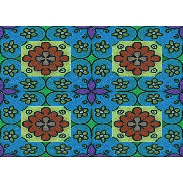 Ahgly Company Machine Washable Indoor Rectangle Transitional Light Sea Green Area Rugs, 7' x 9'