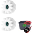 thumbnail image 1 of Lot de 2 Engrenages de Vadrouille Rotative en ABS Blanc - Diamètre Extérieur de 1 Pouce, Diamètre Intérieur de 0,3 Pouce, Hauteur de 0,8 Pouce - Compatible avec Vileda, O-Cedar et 90 % des Marques de Vadrouille Rotative - Accessoire de Pédale de Remplacement Facile, 1 of 6