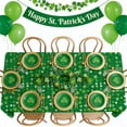 thumbnail image 4 of Deeceymbur St Patricks Day 50 Piece Disposable Party Set Paper Plates Cups Napkins Tablecloth Spring Event Supplies, 4 of 6