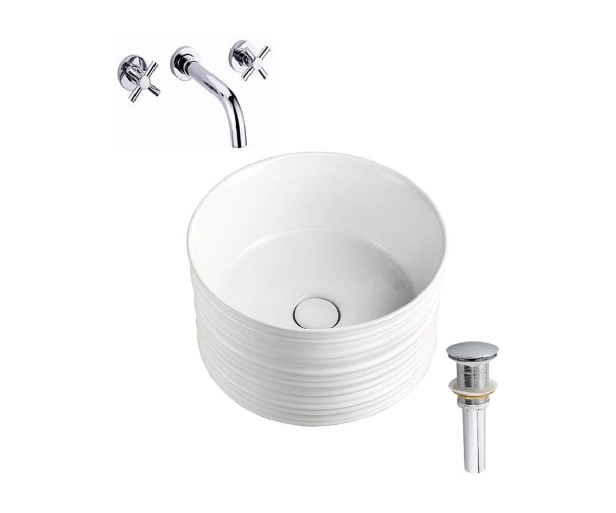 DROP Bath and Kitchen DR091215 Bathroom Vessel Sink Set