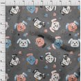 thumbnail image 4 of oneOone Cotton Flex Gray Fabric Kawai Craft Projects Decor Fabric Printed By The Yard 40 Inch Wide-RK, 4 of 5