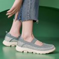 thumbnail image 4 of Womens Orthopedic Platform Walking Shoes Comfortable Knit Color Block Memory Foam Slip on Nursing Work Loafers Sneakers, 4 of 6