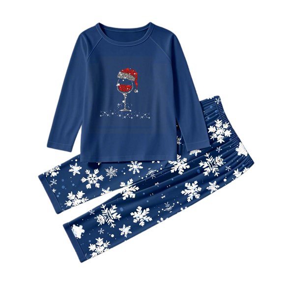 Zhanying Pyjamas de Noël en Famille 2 Pcs Vêtements de Nuit pour Couples Pyjamas des Fêtes Assortis Pyjamas des Fêtes Assortis Tenues Maman et Moi