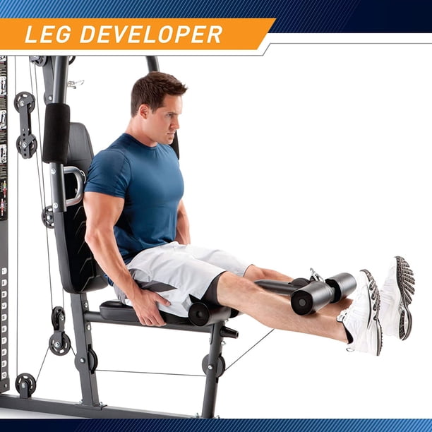 Marcy Home Gym Workout Station w/ Weights, Full Body Training