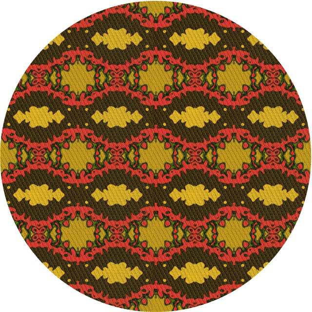 Ahgly Company Tapis Rond Lavable en Machine Intérieur Transitionnel Rouge Bordeaux, 3 Pieds Rond