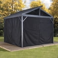 thumbnail image 4 of Sojag, rideaux noirs pour abri soleil Sanibel, 10 pi x 10 pi, polyester, rideaux d'extérieur, 4 of 6
