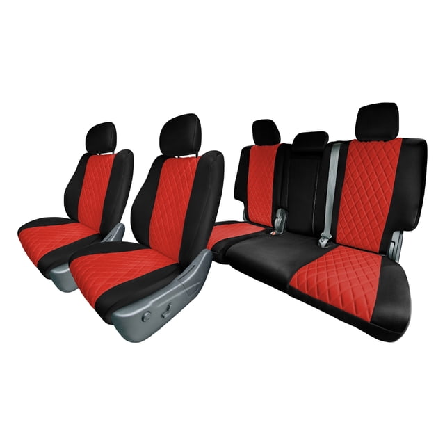 FH Group Neoprene Waterproof Custom Fit Car Seat Covers for 2011–2021 Jeep Grand Cherokee Full Set Red