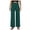Green, variant on fartey Women Wide Leg Pants Solid Color Lounge Stretchy Ribbed Trousers 2025 Summer Loose Fit High Waist Pockets Trousers