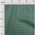 thumbnail image 1 of oneOone Cotton Silk Fabric Leaves & Floral Block Printed Fabric 1 Yard 42 Inch Wide, 1 of 5