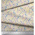 thumbnail image 3 of Feuilles de Tissu Georgette Poly Blanc Pomme, Insecte & Tissu Imprimé Artistique Floral par la Cour 52 Pouces de Large, 3 of 3