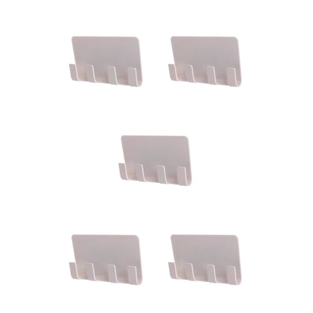 stanreset 2Pcs Practical Wall Phone Holder Socket Charging Box Shelf Bracket Stand Holder Khaki 5Set
