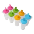 thumbnail image 2 of DIY Plastic Popsicle Molds Set | Eight Colorful Mini Square Ice Cream Makers with Lids | Spill-Proof Freezer Ice Pop Tray | Food-Grade DIY Snow Cone Molds | Easy Clean | 8-Pack | Kids &, 2 of 7