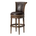 thumbnail image 1 of Maven Lane Pullman Bar Stool in Walnut Finish with Marksman Saddle Vegan Leather, 1 of 6