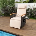 thumbnail image 1 of Costway Outdoor 360° Swivel Rattan Recliner Chair Patio Wicker Chaise Lounge Chair Beige, 1 of 9