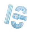 thumbnail image 2 of Hamster Tube Set Curved Pipe DIY Pet Cage Tunnel for Small Animals Mouse Rat Blue, 2 of 8