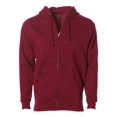 thumbnail image 1 of Independent Trading Co. Heavyweight Full-Zip Hooded Sweatshirt, XS, Cardinal, 1 of 1