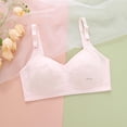 thumbnail image 2 of Akiihool Kids Bras for Girls Training Bra for Girls & Teens, No Show Seamless Teen Bras with Soft Light Padding, Back Hook and Comfortable Fit (Pink,9-10 Years), 2 of 4