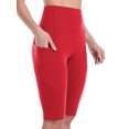 thumbnail image 4 of Short Cycliste Taille Haute pour Femmes avec Poches, Entraînement, Course, 4 of 4