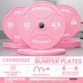 thumbnail image 2 of Synergee Bumper Plates – Durable Olympic Weight Plates, Low-Bounce Rubber for Strength Training, Powerlifting, and Functional Workouts., 2 of 6