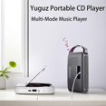 thumbnail image 2 of Portable Bluetooth CD Player with Headphones, Mini Rechargeable Speaker, CD/USB/BT Compatible, Pink, 2 of 7
