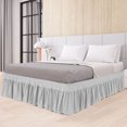 thumbnail image 1 of PiccoCasa Polyester Brushed Bed Skirt with Elastic Dust Ruffles 16" Drop, Queen Light Gray, 1 of 9