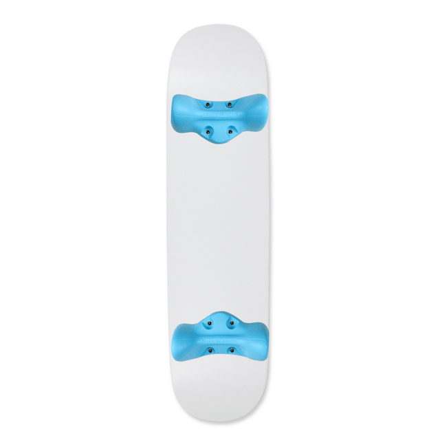 Softrucks Skateboard Indoor Practice Complete 7.75" Blue Trucks, Dipped White