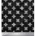 thumbnail image 1 of Soimoi Poly Georgette Fabric Circle & Floral Artistic Printed Fabric 1 Yard 42 Inch Wide, 1 of 1