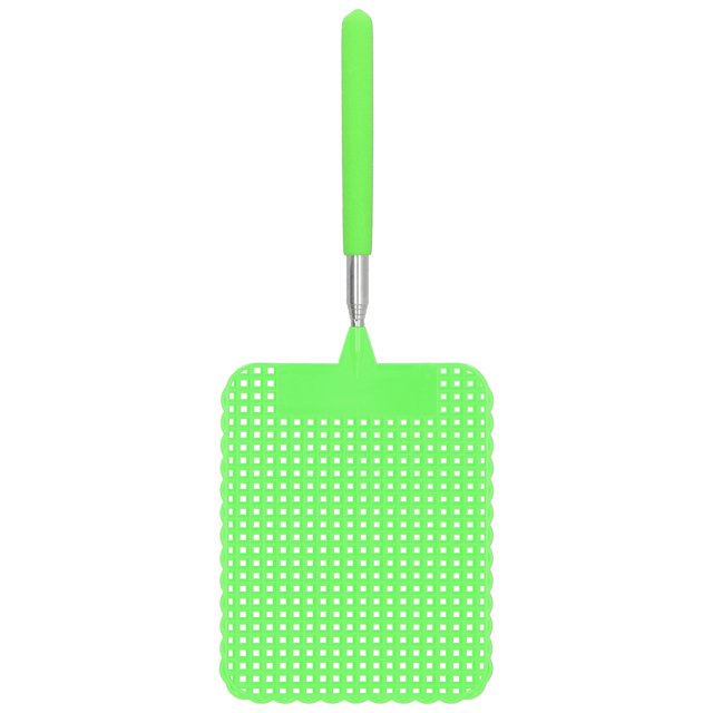 Fly Swatter, Indoor Fly Swatter Adjustable Portable With Stainless Steel Rod For Fishing For Camping For Home For Office Green
