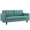 thumbnail image 2 of Modway Empress Modern Upholstered Fabric Loveseat in Laguna Blue, 2 of 5