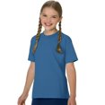 thumbnail image 1 of Hanes Authentic TAGLESS Kid`s Cotton T-Shirt, S, Denim Blue, 1 of 1