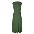 thumbnail image 3 of AherBiu Formal Dresses for Women Sleeveless Deep V Neck Ruched Flowy Evening Party Cocktail Maxi Dress, 3 of 5