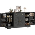 thumbnail image 1 of HOMCOM 54" Sideboard Buffet Cabinet, Farmhouse Kitchen Cabinet, Black, 1 of 10