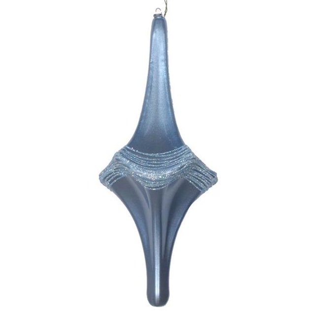 Vickerman MT194129D 12 in. Periwinkle Candy Glitter Drop Ornament