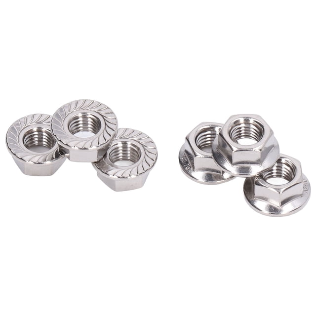Flange Nut, Match Wide Use Nuts Durable 50Pcs Firm Fixing For Repair For Maintenance M3,M4,M5,M6,M8,M10,M12
