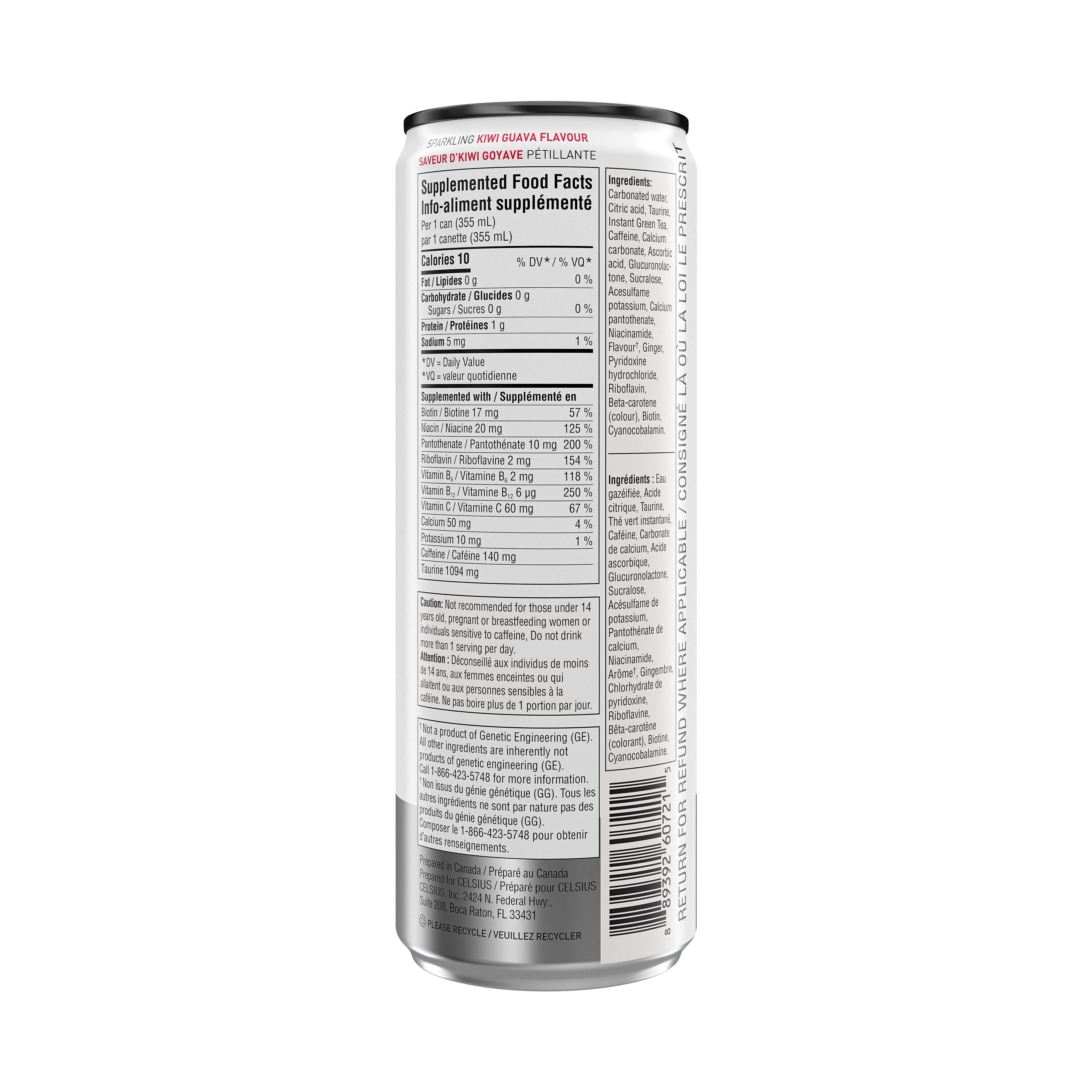 Celsius Kiwi Guava Energy Drink 355 ml Can