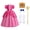 Rose with Accessories, variant on KAWELL Princess Peach Costume for Girls, Super Brothers Kids Princess Peach Dress Halloween Cosplay Dress Up with Accessories