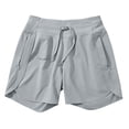 thumbnail image 3 of Yammkia Shorts de Course Athlétiques pour Femmes Shorts de Randonnée pour Femmes Légers à Séchage Rapide Shorts Résistants à l'Eau avec Poches (Gris Pâle, TP), 3 of 3
