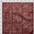 thumbnail image 4 of oneOone Polyester Spandex Maroon Fabric Asian Sewing Craft Projects Fabric Prints By Yard 56 Inch Wide, 4 of 4