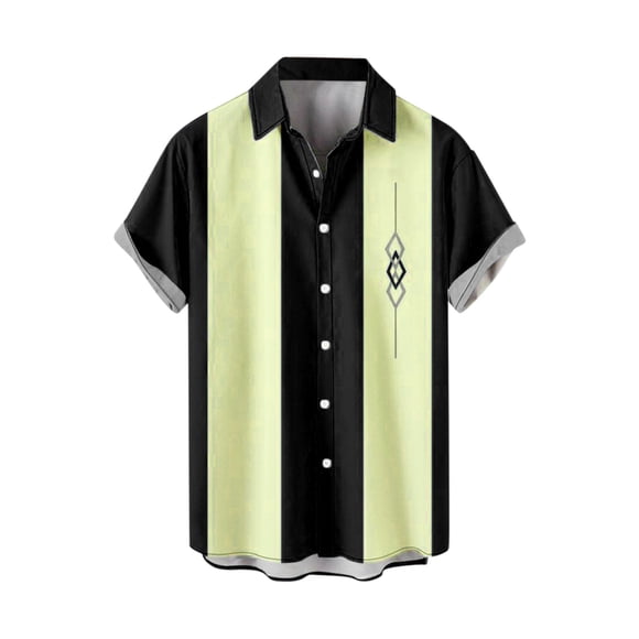Ketyyh-chn99 Mens Polo Shirts Short Sleeve Resort Shirt Graphic T-Shirts Mens Beach Shirts Floral Shirts Casual Summer Cotton Tops Black,XL