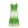 thumbnail image 3 of Puyaiuu Robe Maxi Imprimée pour la Saint-Patrick pour Femme, Robe de Fête Sans Manches à Col en V avec Design Fendu, Tenue Décontractée Festive pour Fêtes d'Été et Célébrations en Plein Air, Cadeau, 3 of 8