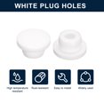 thumbnail image 2 of Unique Bargains 6 Pcs White Plug Holes, T18 Rubber Button Plug for 17mm/0.67' Hole, 2 of 6