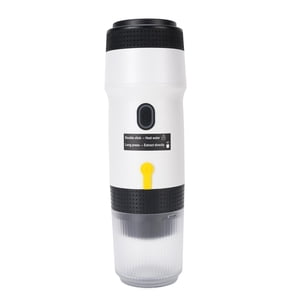 Multifunctional Portable Coffee Machine, 304 Stainless Steel Material Versatile Usage 3 in 1 Travel Coffee Maker for Camping Hiking RV OfficeWhite