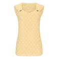 thumbnail image 4 of IROINID Hauts Promotionnels d'Été pour Femmes, Blouse Sans Manches Décontractée de Mode pour Femmes à Col en V Jaune G, 4 of 6