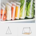 thumbnail image 4 of pdqouc 13" Long Freezer Bags Double Seal Reusable Produce Bag Easy Open Resealable Clear Plastic Bags for Carrot Spaghetti and Asparagus Storage (30 Count), 4 of 9