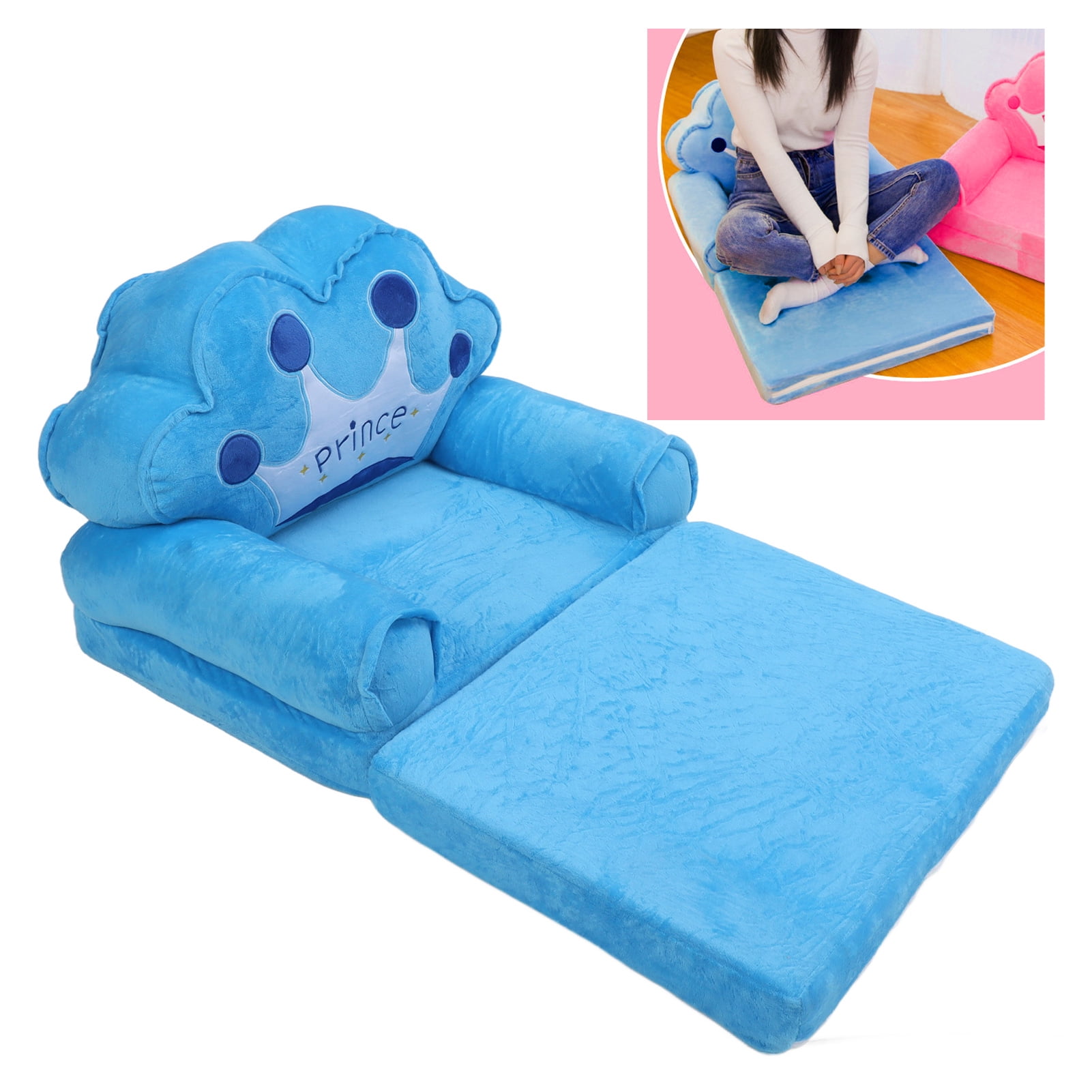 Cartoon Lounger Sofa Princess Toddler Sofa For Kids, Foldable Sofa Bed