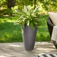 thumbnail image 5 of TierraVerde Madison Smooth Planter Charcoal 24"H, 5 of 5
