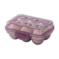 thumbnail image 1 of Stackable Egg Storage Container for Refrigerator | Portable Food Grade Plastic Egg Holder with Handle | Household Kitchen Refrigerator Organizer Box, 1-Pack | Size S, 1 of 4