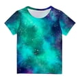 thumbnail image 1 of Penkiiy T-Shirts Garçons Filles T-Shirts Graphiques Imprimés Étoile 3D T-Shirts Col Rond Manches Courtes pour Enfants 4-5 Ans Multicolore, 1 of 4